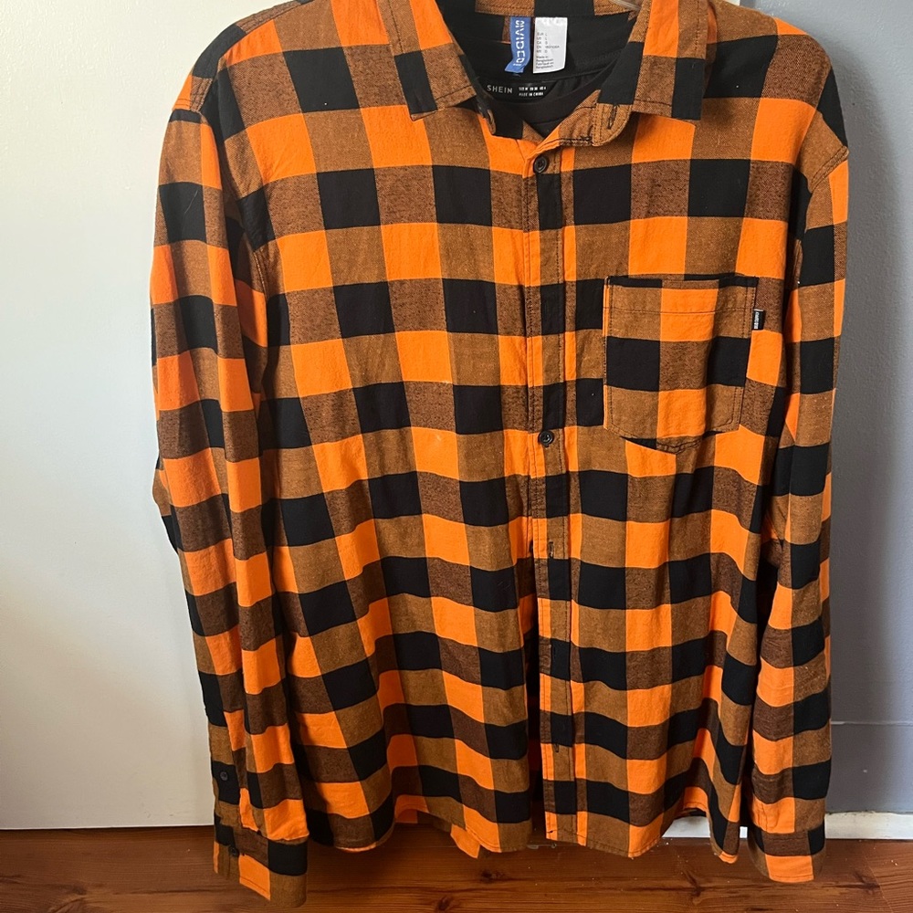 H&M orange flannel